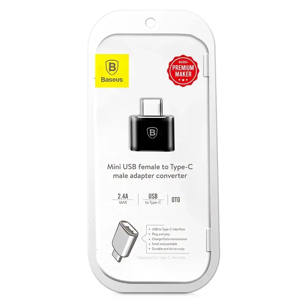 Adapteris Baseus USB C kištukas - USB A lizdas, OTG funkcija