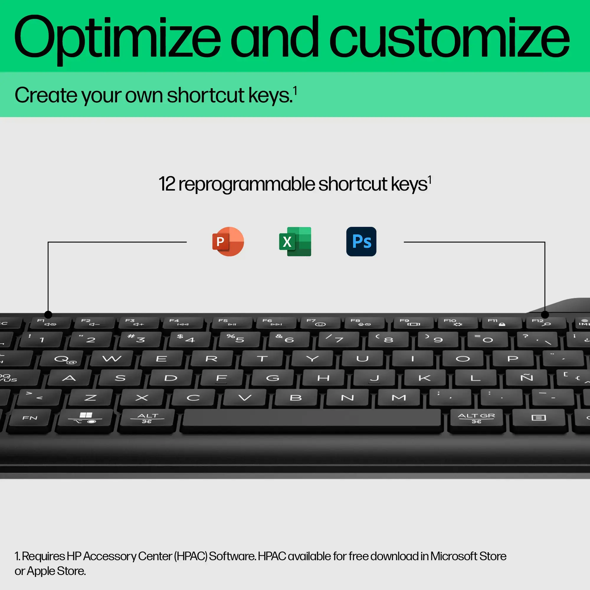 HP 460 Multi-Device Bluetooth Keyboard, Wireless, Bluetooth