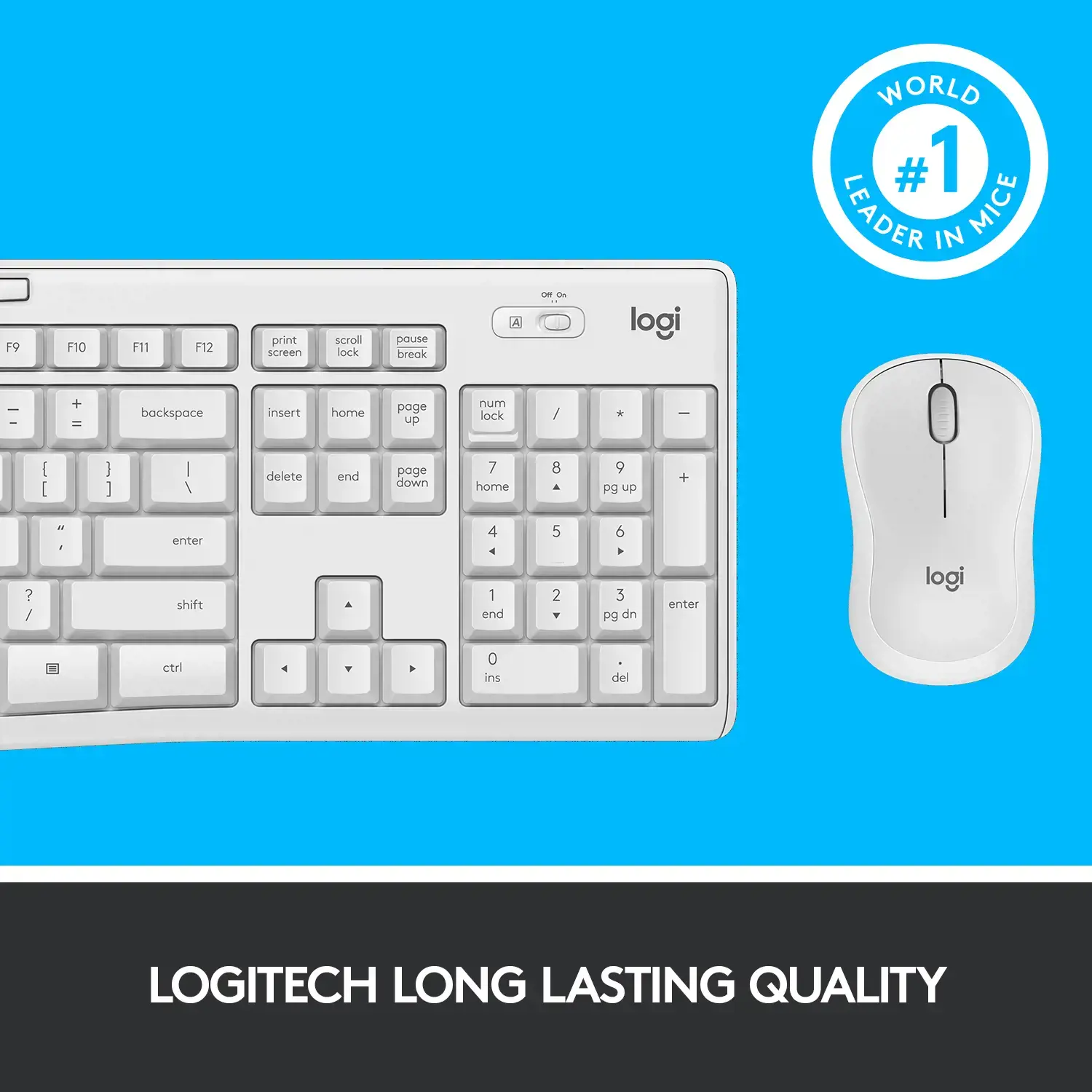 "LOGITECH MK295 Silent Wireless Combo" - OFF WHITE - US INTL - INTNL