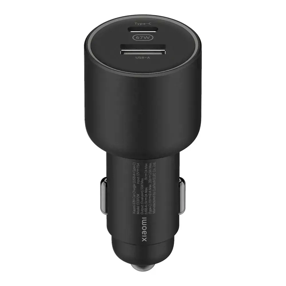 XIAOMI 67W automobilinis įkroviklis USB-A + C tipo
