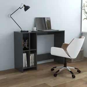 Kompiuterio stalas, pilkos spalvos, 102,5x35x75cm, MDP