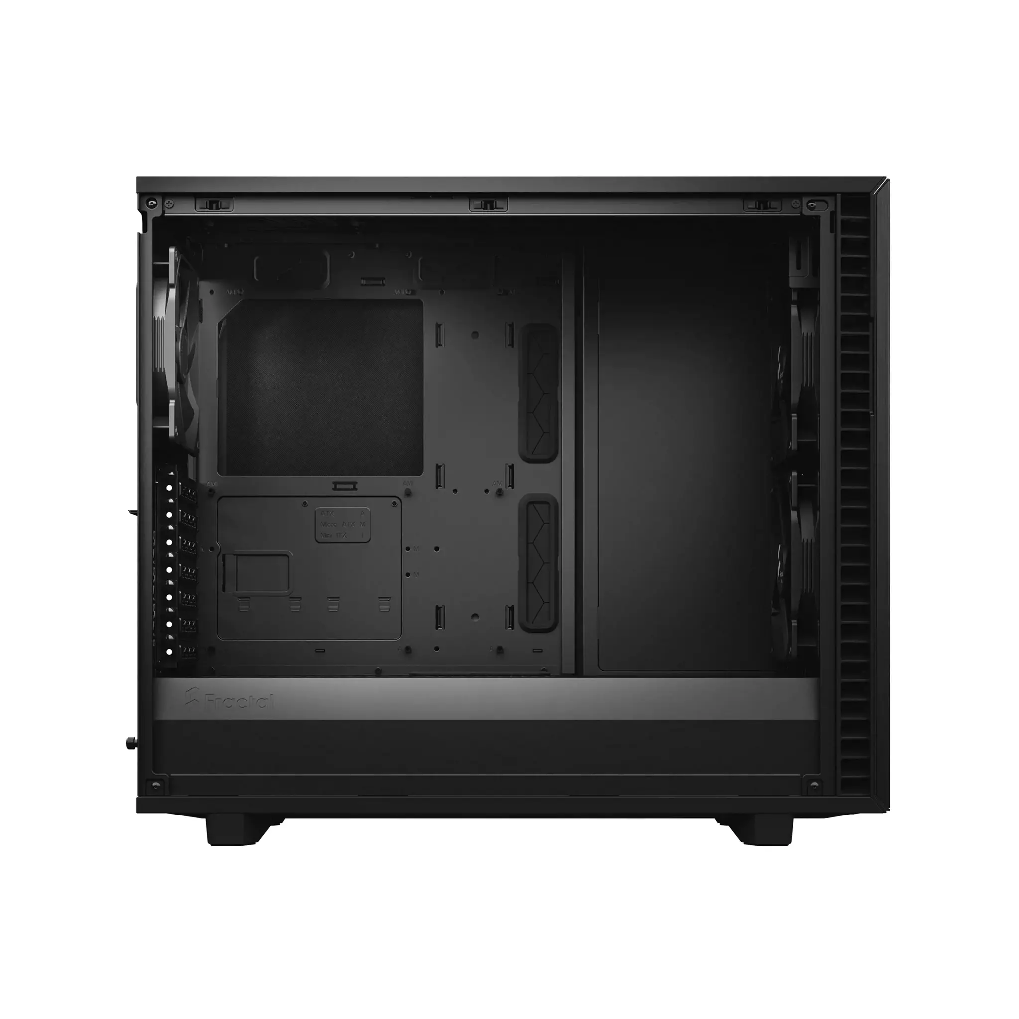 Fractal Design Define 7, Midi Tower, Kompiuteris, Juodas, ATX, EATX, micro ATX, Micro-ITX, Aliuminis, Plienas, WAN, Y