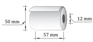 Terminė kasos juosta, 57 mm x 30 m/12 mm, 10 vnt/pak