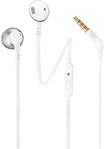 JBL ausinės T205, baltos spalvos