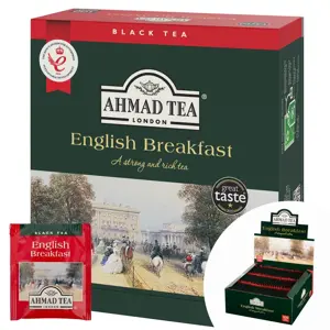 Arbata AHMAD Alu ENGLISH Breakfast, 100 x 2 g arbatos pakelių.