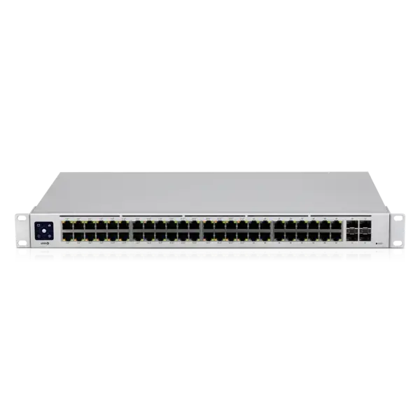 UBIQUITI USW-48-POE UniFi valdomas komutatorius gen2 32x Gigabit POE+ prievadai / 16x Gigabit POE prievadai / 4x SFP 1GB prievadai 32W vienam prievadui