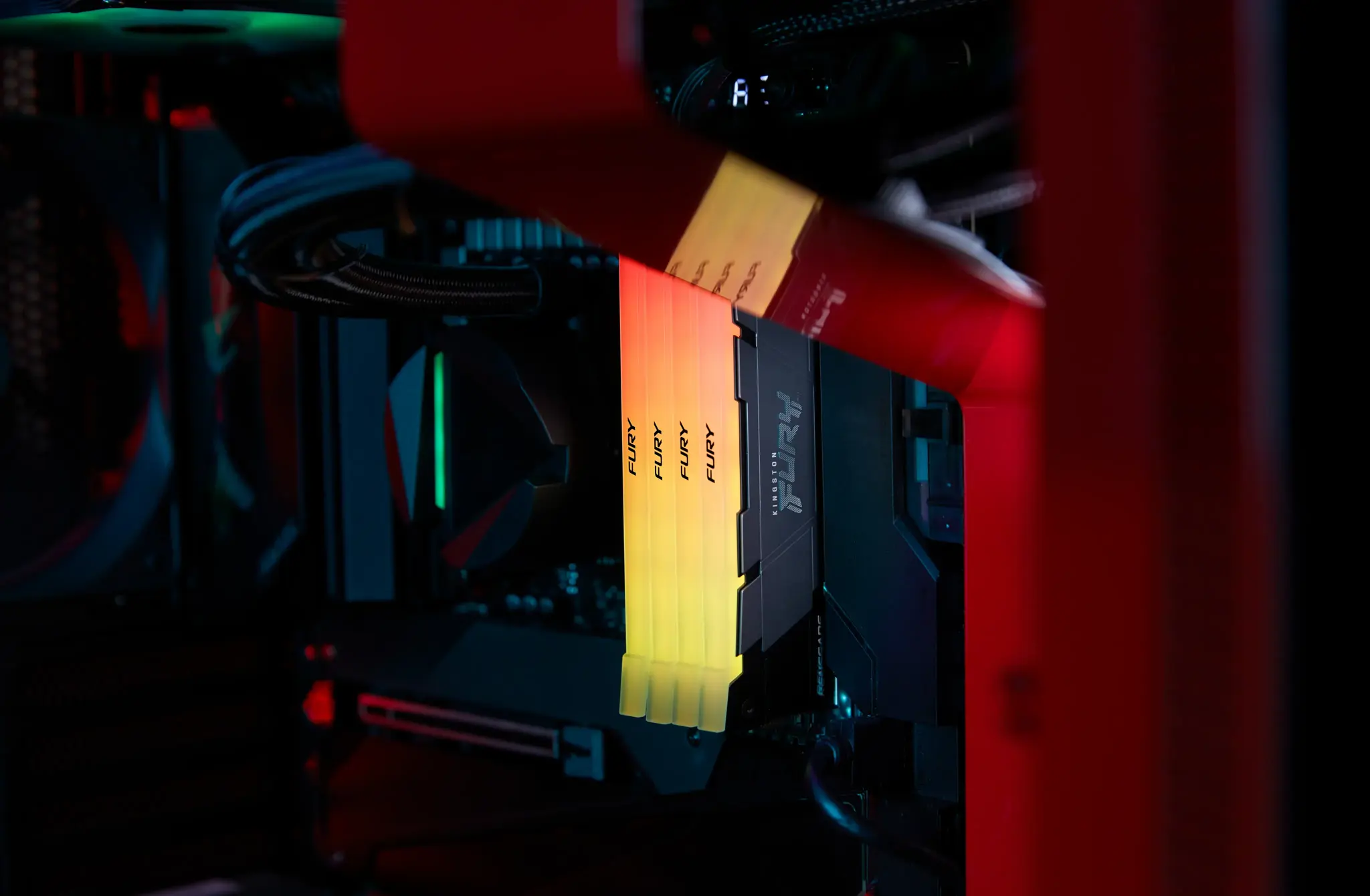 Kingston Technology FURY 16GB 3200MT/s DDR4 CL16 DIMM (Kit of 2) Renegade RGB, 16 GB, 2 x 8 GB, DDR4, 288-pin DIMM
