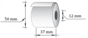 Terminė kasos juosta, plotis 37mm, ilgis 30m, įvorė 12mm, skersmuo 50mm, 14vnt./pak.