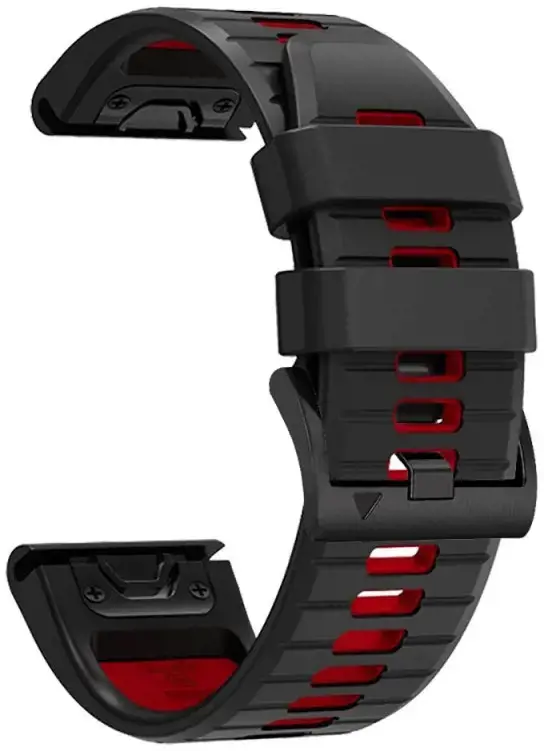 "Tech-Protect" laikrodžio dirželis IconBand Pro Garmin fenix 3/5X/3HR/5X Plus/6X/6X Pro/7X, juodas/raudonas