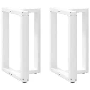 Valgomojo stalo kojelės, 2 vnt., baltos, 50x35x(72-73) cm, plienas, T formos