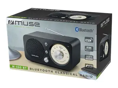 "Muse" M-095 BT radijas, "Bluetooth" / NFC, nešiojamas, juodas "Muse