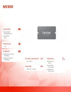 SSD diskas Lexar NS100 1000 GB, 2.5, SATA III