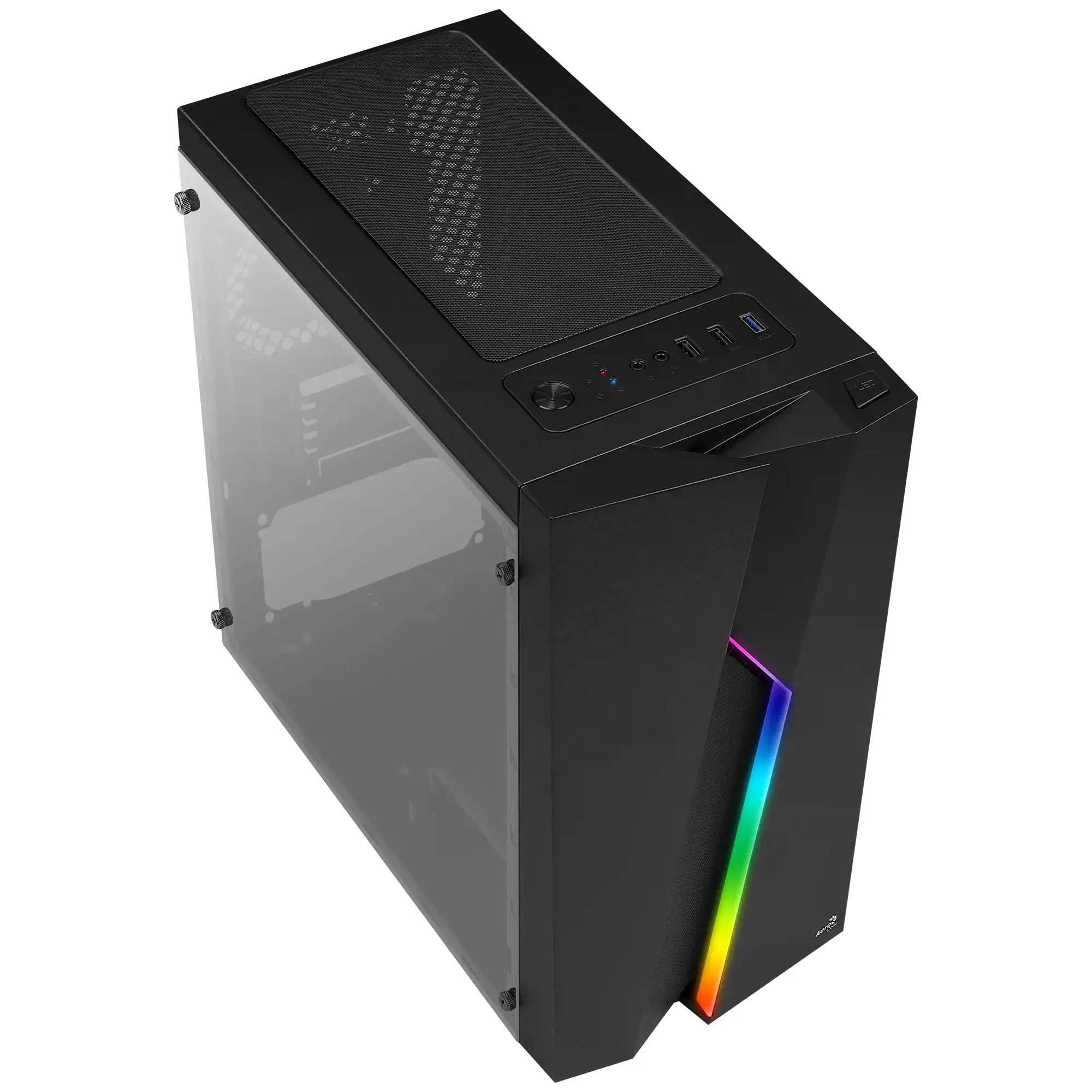 AEROCOOL PGS BOLT MINI RGB Black Mini Tower kompiuterio korpusas