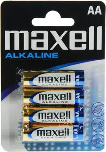 Baterijos Maxell AA (LR06), šarminis, 1,5V, 4 vnt /  BAT-522
