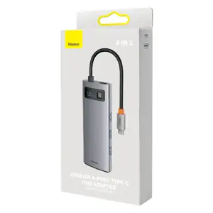 Hub 4in1 Baseus Metal Gleam Series, USB-C to 4x USB 3.0