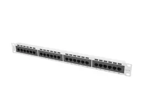 LANBERG PPU5-1024-S Lanberg Patch Panel 24 prievadų 1U, kat. 5e, pilkos spalvos