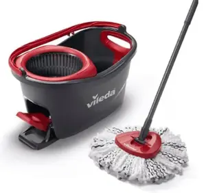 Rotacinė šluostė "Vileda TURBO 3in1" iš mikropluošto 4023103227446 Juoda, raudona