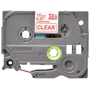 OEM ribbon Brother TZE132 Red on clear