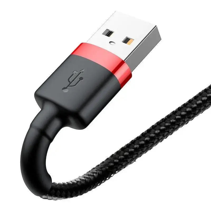 Baseus CALKLF-A19 USB Lightning kabelis 2.4A | 0.5m raudonas+juodas