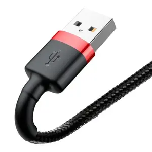 Baseus CALKLF-A19 USB Lightning kabelis 2.4A | 0.5m raudonas+juodas
