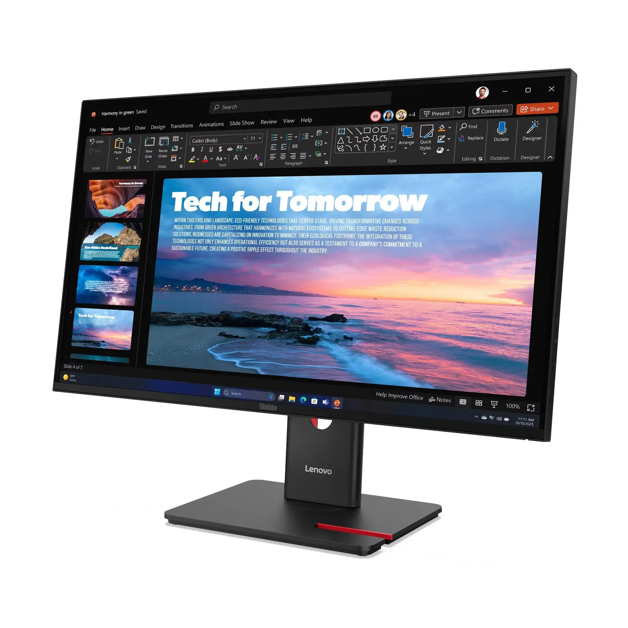 LENOVO 27" T27QD-40 QHD IPS 16:9 120HZ DP/HDMI/USB-C(96W)/RJ45