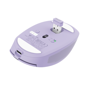 Trust Ozaa, Right-hand, Optical, RF Wireless + Bluetooth, 3200 DPI, Lilac