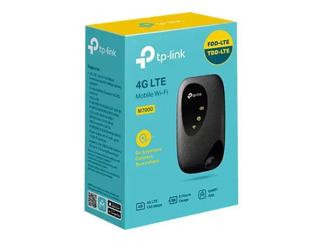 TP-Link 4G LTE mobilusis Wi-Fi, Mobilusis maršrutizatorius, Juodas, Maitinimas, WLAN, IEEE 802.11b, IEEE 802.11g, IEEE 802.11n, 802.11b, 802.11g, Wi-Fi 4 (802.11n), 3G, 4G, LTE