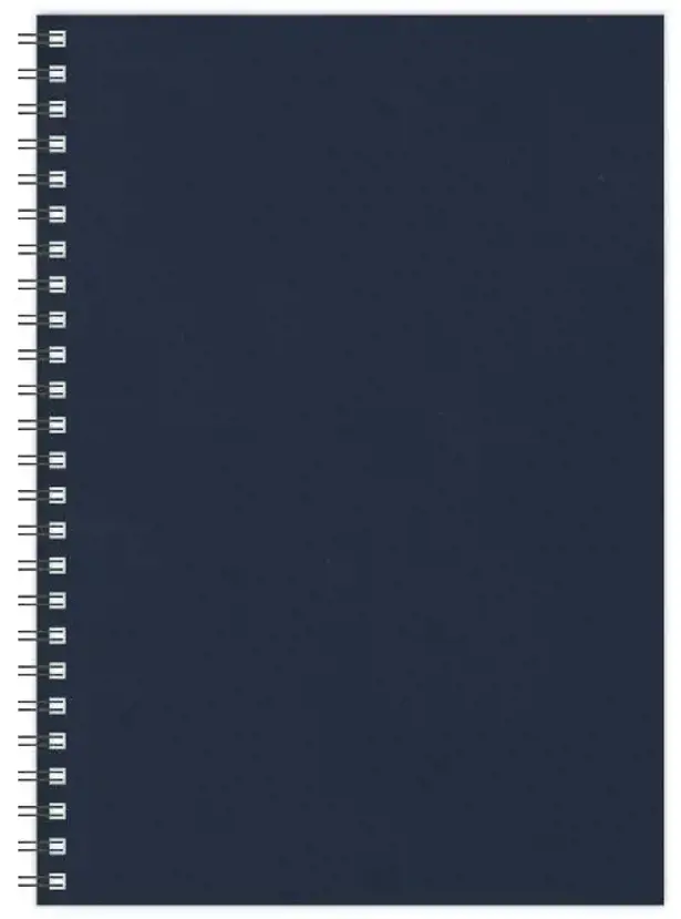 Kalendorius - užrašinė TIMER, su spirale, A5, be datų, 224 lapai, taškeliais, kartoniniu viršeliu, tamsiai mėlyna