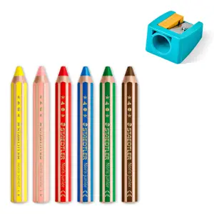 Spalvoti pieštukai STAEDTLER Buddy 3in1, 6 spalvų