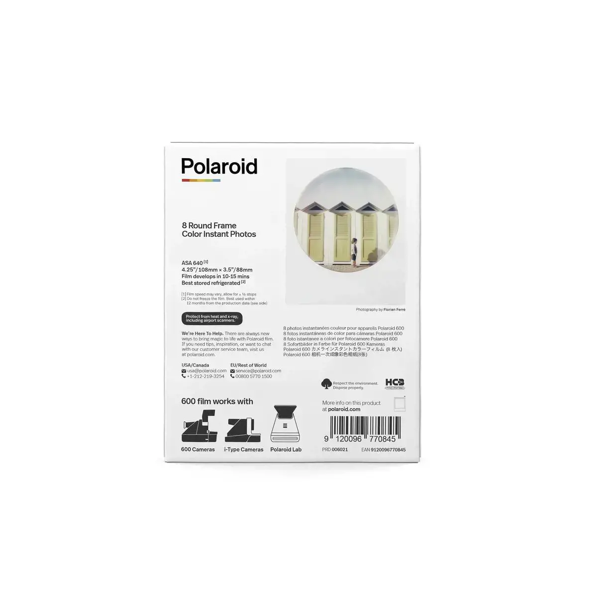 POLAROID COLOR FILM FOR 600 ROUND FRAME