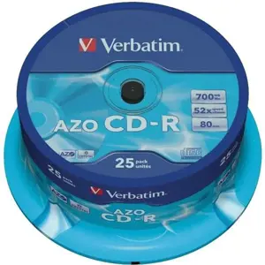 CD-R Verbatim AZO Crystal 25 vienetai 700 MB 52x