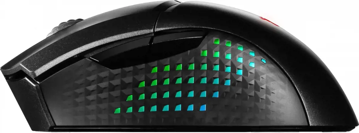 MSI CLUTCH GM51 LIGHTWEIGHT WIRELESS, dešinės rankos, optinis, RF belaidis, 26000 DPI, 1 ms, juodas