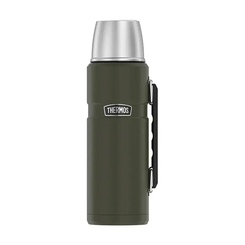 THERMOS 1,2l thermos flask with cup holder - army green