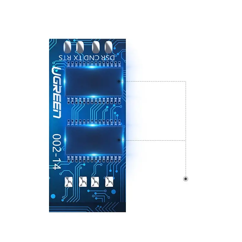 Ugreen console cable USB - Ethernet RJ45 1,5m black (CM204)