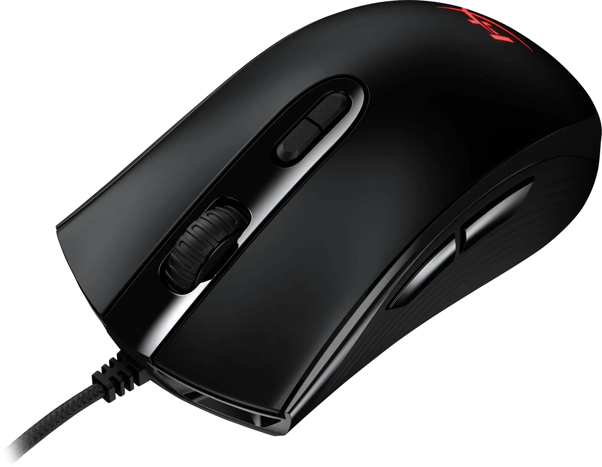 "HyperX Pulsefire Core" - žaidimų pelė (juoda), dvipusė, optinė, A tipo USB, 6200 DPI, juoda
