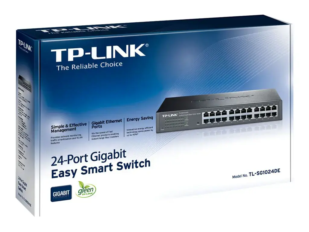 "TP-Link" 24 prievadų "Gigabit Easy Smart" komutatorius, valdomas, L2, Gigabit Ethernet (10/100/1000), montuojamas į stovą, 1U