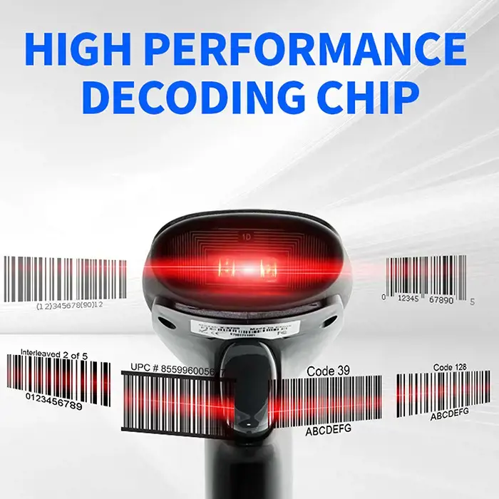 QOLTEC 50866 Brūkšninių kodų skaitytuvas 1D CCD USB juodas