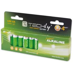 Techly Blister 12 High Power Batteries Stylus AA Alkaline LR06 1.5V IBT-KAL-LR06-B12T, Single-use b…