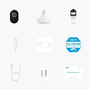 Reolink Argus Series B330 - 5MP Outdoor Battery Camera, Person/Vehicle Detection, Color Night Vision, 5/2.4 GHz Wi-Fi, IP security camera, Indoor & outdoor, Wireless, Amazon Alexa & Google Assistant, 230 lm, 6500 K