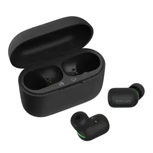 "Savio" TWS-09 IPX5 ausinės / ausinės Belaidės ausinės su "Bluetooth" juoda