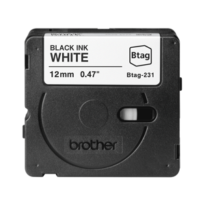 Brother BTAG-231, Black on white, Brother, P-touch PT-N10, PT-N20, PT-N25BT, 1.2 cm, 4 m, 45 mm