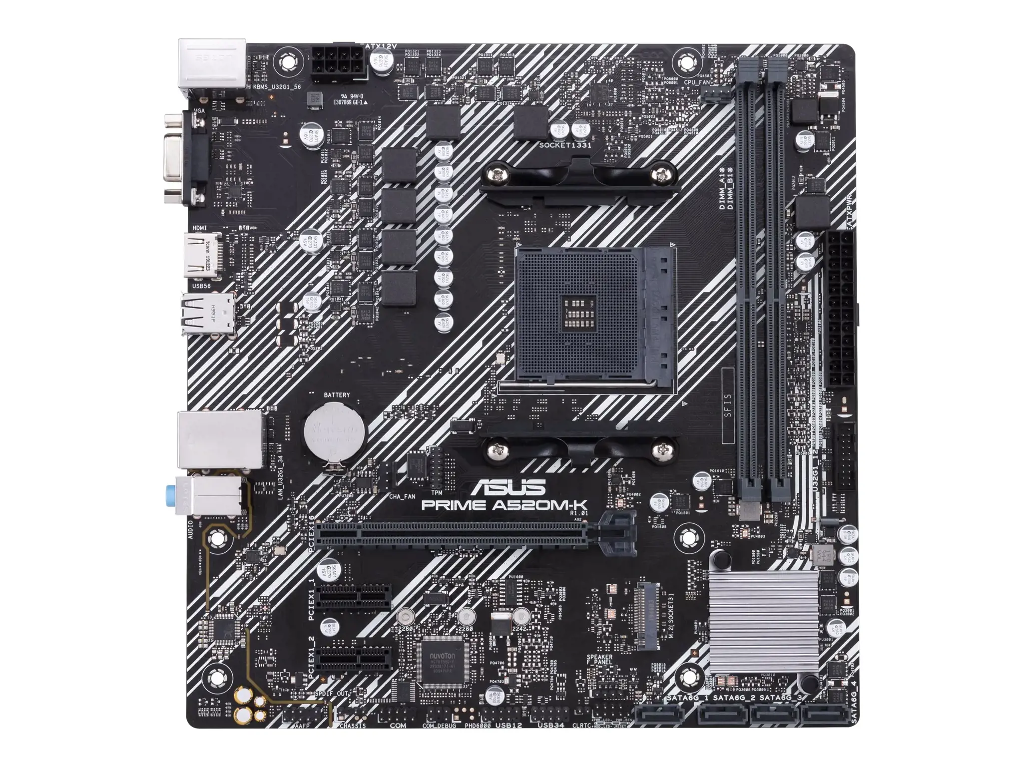 ASUS PRIME A520M-K, AMD, 3 kartos "AMD Ryzen™ 3", 3 kartos "AMD Ryzen 5", 3 kartos "AMD Ryzen™ 7", 3..., DDR4-SDRAM, 64 GB, DIMM, 2133,2400,2666,2800,3000,3200,3333,3466,3600,3733,3866,4000,4400,4600 MHz