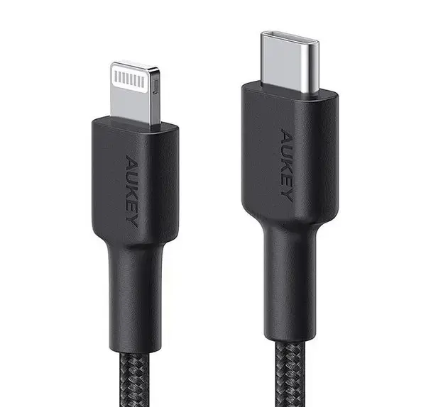 AUKEY CB-CL03 NAILONINIS USB C-LIGHTNING KABELIS 2 M PD