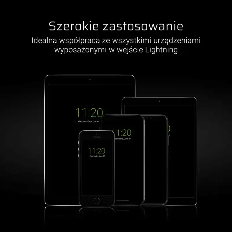 GREENCELL KABGC02 GCmatte Lightning plokščias 25 cm laidas su greituoju įkrovimu Apple 2,4A