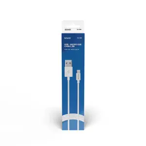 Kabelis SAVIO CL-124 (Micro USB - USB 2.0 A tipo ; 2 m; baltos spalvos)