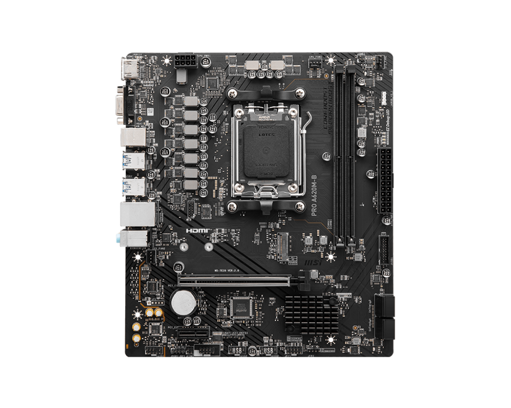 MSI PRO A620M-B motherboard AMD A620 Socket AM5 micro ATX