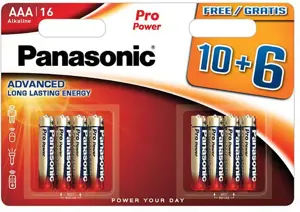"Panasonic Pro Power" baterija LR03PPG/16B 10+6vnt.