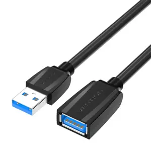 USB 3.0 vyriškas USB moteriškas ilgintuvas, Vention 3 m (juodas)