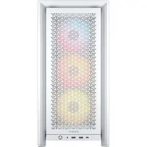 Corsair PC Case | Frame 4000D RS ARGB Modular | White | Mid-Tower | Power supply included No