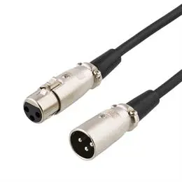 XLR Audio kabelis 3 pin ha - 3 pin ho, 8 m. DELTACO juodas / XLR-1080